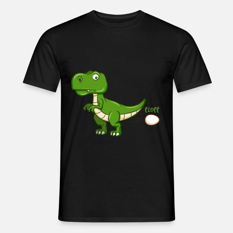 PLOPP T-Rex - Männer T-Shirt - Schwarz