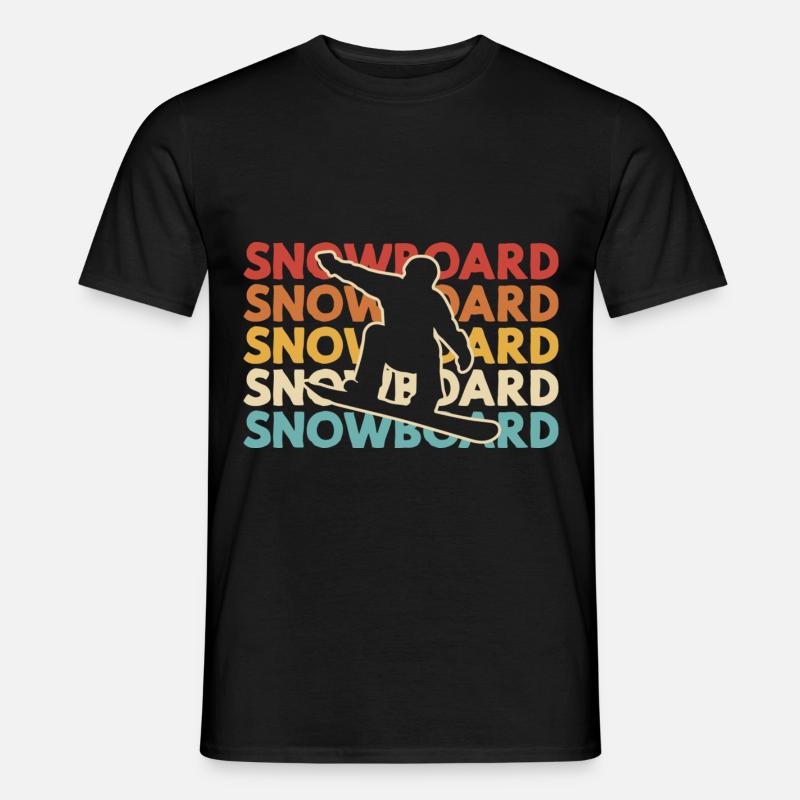 Snowboard Freestyle Design – Farbig & Dynamisch - Männer T-Shirt - Schwarz