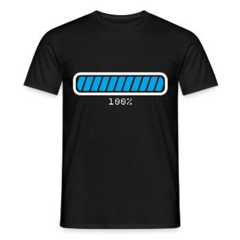 Barre de chargement Chargement du cadeau - T-shirt homme - noir - Devant - AI Model Male 178 light (178cm)