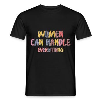 Frau Feminismus Feiertag Stark - Männer T-Shirt - Schwarz - Vorne - AI Model Male 178 light (178cm)