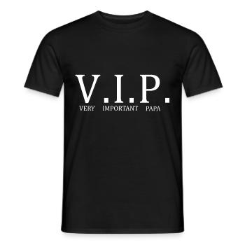VIP - Very Important Papa - T-shirt homme - noir - Devant - AI Model Male 178 light (178cm)