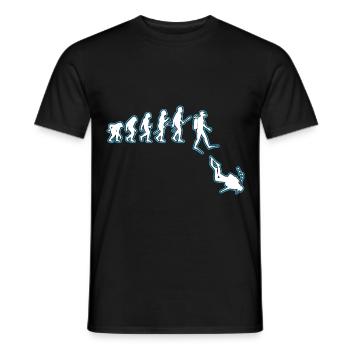 Taucher Evolution - Männer T-Shirt - Schwarz - Vorne - AI Model Male 178 light (178cm)