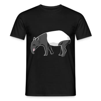 Tapir Zootier - Männer T-Shirt - Schwarz - Vorne - AI Model Male 178 light (178cm)