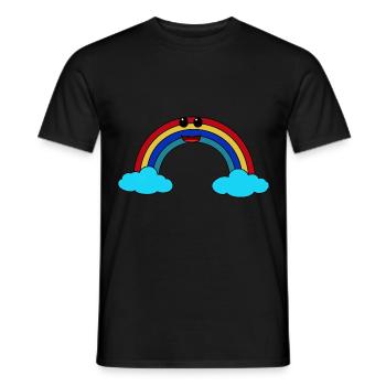 Happy Rainbow Bright Colors Kids Baby Toddler - Men's T-Shirt - black - Front - AI Model Male 178 light (178cm)