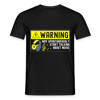 Dj Party Lieder Musikrichtung - Männer T-Shirt - Schwarz - Vorne - AI Model Male 178 light (178cm)