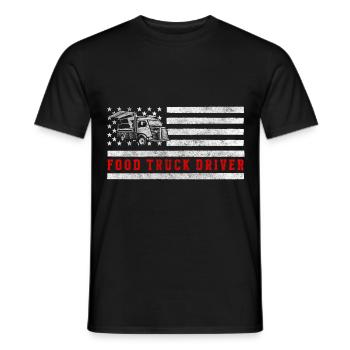 Truck Road Food Trucker Grillades - T-shirt homme - noir - Devant - AI Model Male 178 light (178cm)