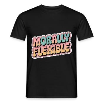 Morally Flexible 15 - Männer T-Shirt - Schwarz - Vorne - AI Model Male 178 light (178cm)