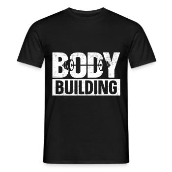 Bodybuilder Body Building Strength Training Gift - Men's T-Shirt - black - Front - AI Model Male 178 light (178cm)