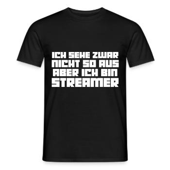 Gaming Zocken Zocker Gamer Streaming Streamer - Männer T-Shirt - Schwarz - Vorne - AI Model Male 178 light (178cm)