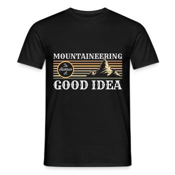 Klettern Felsen Sportklettern Alpen - Männer T-Shirt - Schwarz - Vorne - AI Model Male 178 light (178cm)