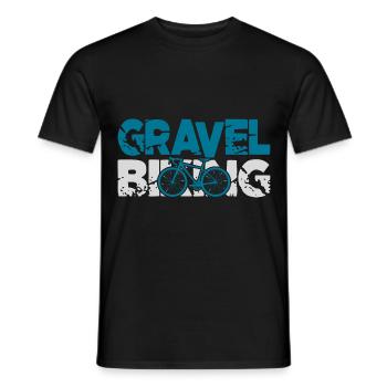 Gravel Bike / Fahrrad Sport - Männer T-Shirt - Schwarz - Vorne - AI Model Male 178 light (178cm)