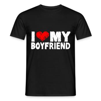 I love my boyfriend - Männer T-Shirt - Schwarz - Vorne - AI Model Male 178 light (178cm)