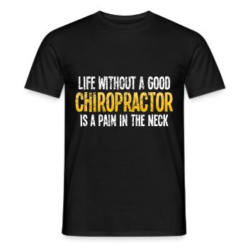 Chiropraticien Physiothérapeute Cou I Cadeau - T-shirt homme - noir - Devant - AI Model Male 178 light (178cm)