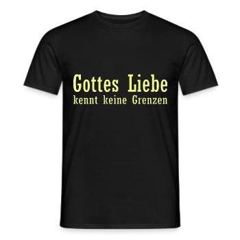 Gottes Liebe kennt keine Grenzen - Männer T-Shirt - Schwarz - Vorne - AI Model Male 178 light (178cm)
