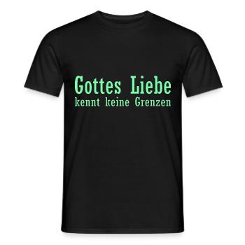 Gottes Liebe kennt keine Grenzen - Männer T-Shirt - Schwarz - Vorne - AI Model Male 178 light (178cm)