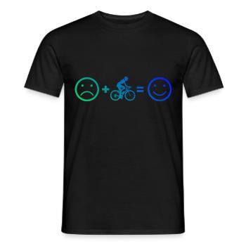 Vélo Vélo Vélo Vélo Cyclisme Cyclisme - T-shirt homme - noir - Devant - AI Model Male 178 light (178cm)