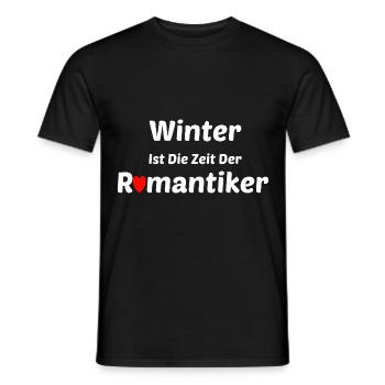 Winter Romantiker Romantisch - Männer T-Shirt - Schwarz - Vorne - AI Model Male 178 light (178cm)