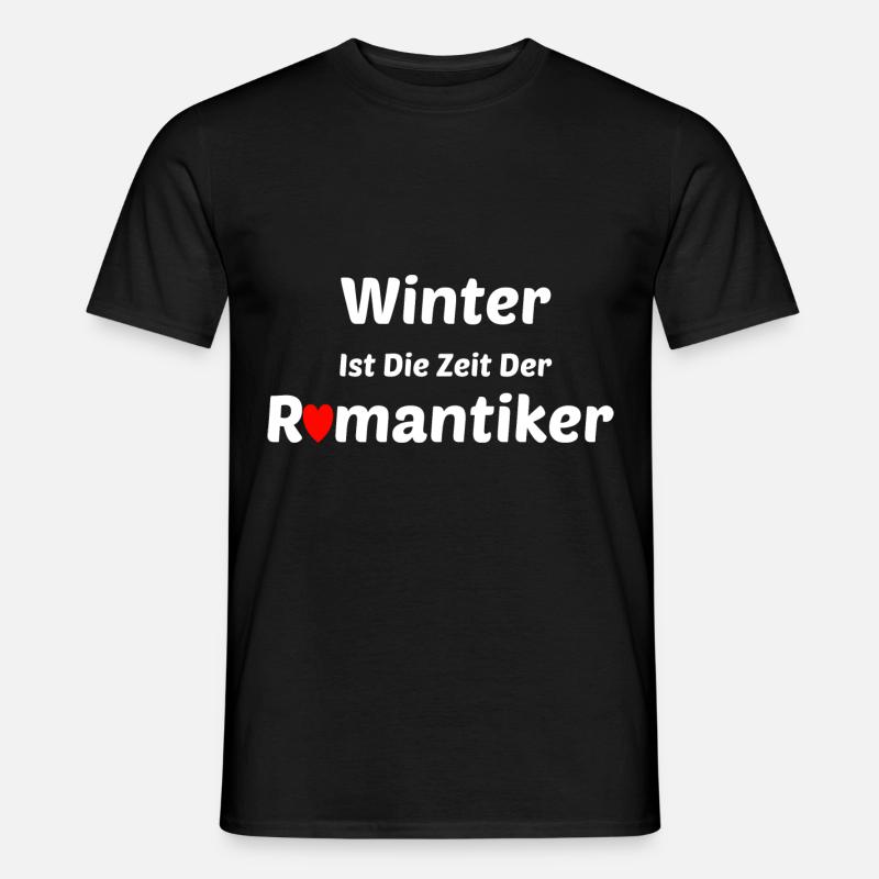 Winter Romantiker Romantisch - Männer T-Shirt - Schwarz