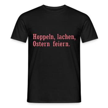 Hoppeln, Lachen, Ostern Feiern - Männer T-Shirt - Schwarz - Vorne - AI Model Male 178 light (178cm)