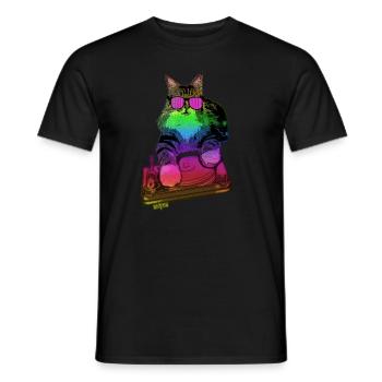 Maine Coon Cat Music - T-shirt homme - noir - Devant - AI Model Male 178 light (178cm)