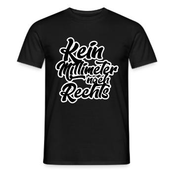 kein Millimeter nach Rechts - Männer T-Shirt - Schwarz - Vorne - AI Model Male 178 light (178cm)