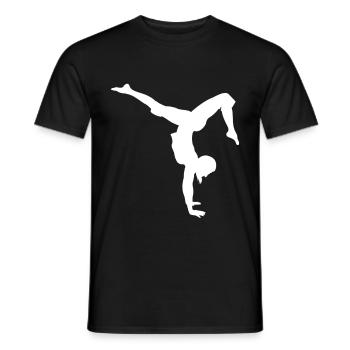 Gymnastics dancer - Men's T-Shirt - black - Front - AI Model Male 178 light (178cm)