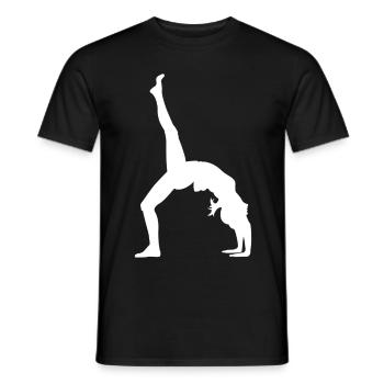 Gymnastics dancer - Men's T-Shirt - black - Front - AI Model Male 178 light (178cm)