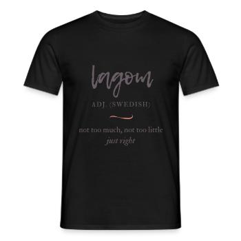 Lagom Convoluted Edition - Men's T-Shirt - black - Front - AI Model Male 178 light (178cm)