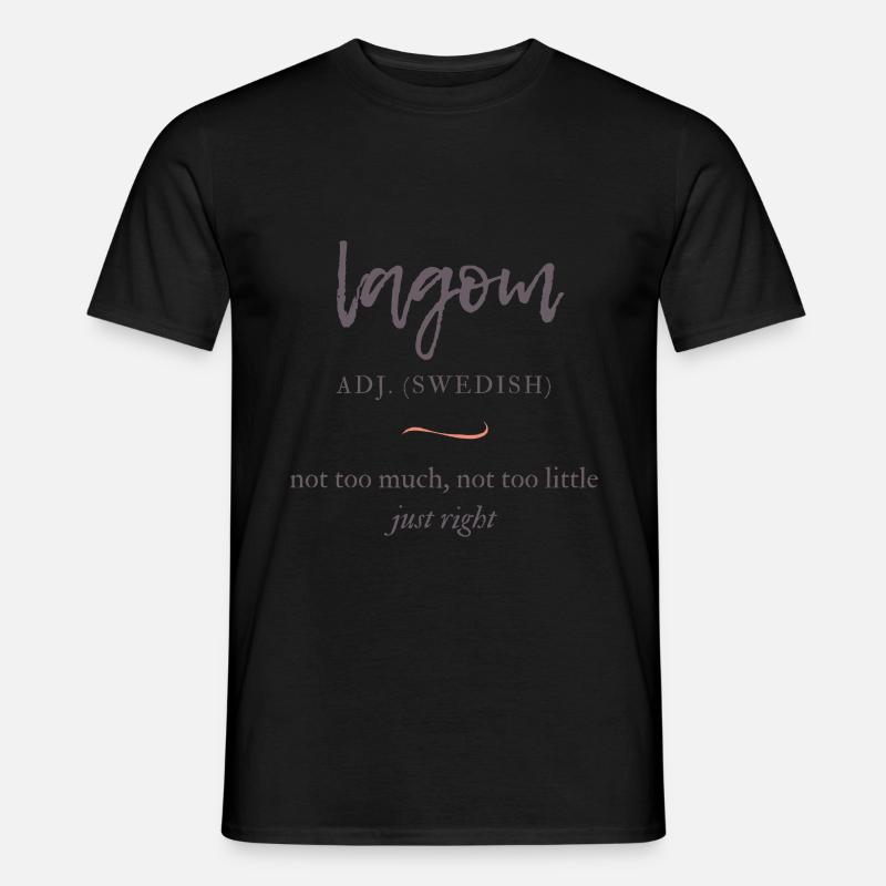 Lagom Convoluted Edition - Männer T-Shirt - Schwarz