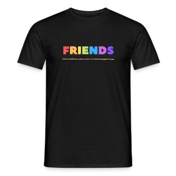 Friends Are The Family We Choose - Men's T-Shirt - black - Front - AI Model Male 178 light (178cm)