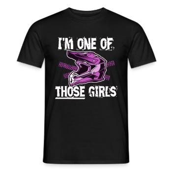 Motorcross women gift - Men's T-Shirt - black - Front - AI Model Male 178 light (178cm)
