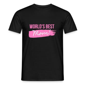 World's Best Mom! - Men's T-Shirt - black - Front - AI Model Male 178 light (178cm)
