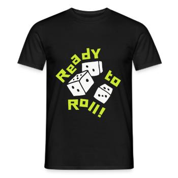 Ready To Roll | cube - Men's T-Shirt - black - Front - AI Model Male 178 light (178cm)