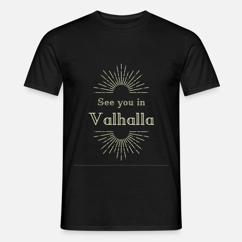 See you in Valhalla - Männer T-Shirt - Schwarz