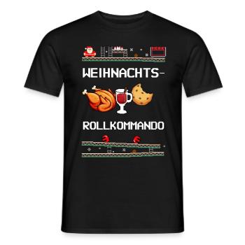 Weihnachten Vielfraß Nimmersatt Naschkatze - Männer T-Shirt - Schwarz - Vorne - AI Model Male 178 light (178cm)