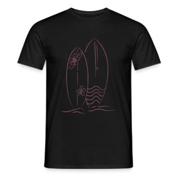 Design - T-shirt et sweat à capuche cadeau de planche de surf - T-shirt homme - noir - Devant - AI Model Male 178 light (178cm)