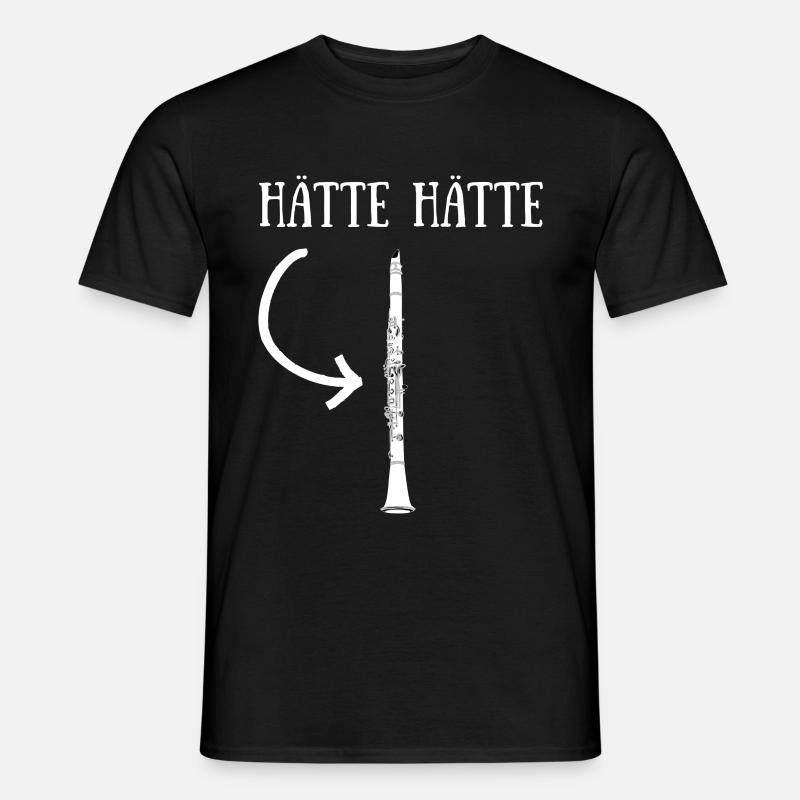 Hätte hätte Klarinette - Männer T-Shirt - Schwarz