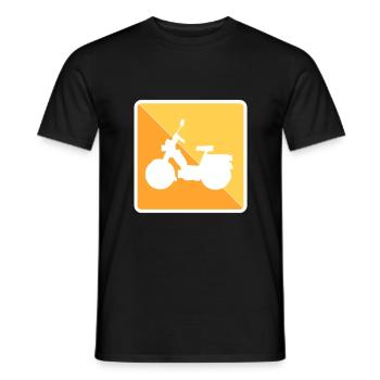 Moped moped moped 80s moped - Men's T-Shirt - black - Front - AI Model Male 178 light (178cm)