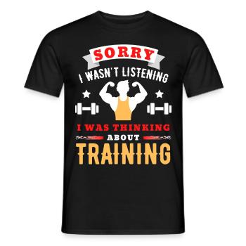Traning Spruch GYM Fitnesstudio Geschenkidee - Männer T-Shirt - Schwarz - Vorne - AI Model Male 178 light (178cm)