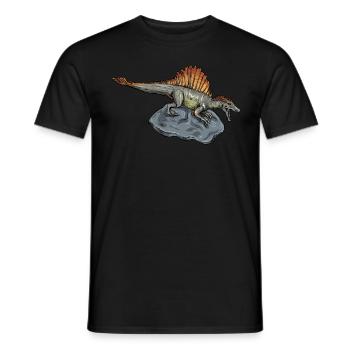 Spinosaurus I Thorn Lizard Cretaceous Fossil - Men's T-Shirt - black - Front - AI Model Male 178 light (178cm)