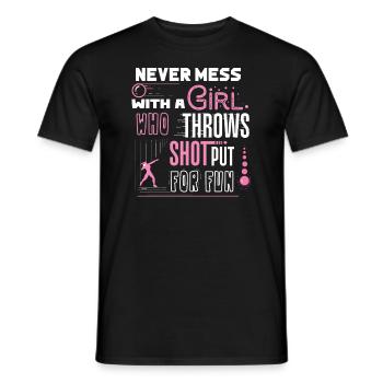 Shot Put I Athletics Discus Thrower Motif - Men's T-Shirt - black - Front - AI Model Male 178 light (178cm)