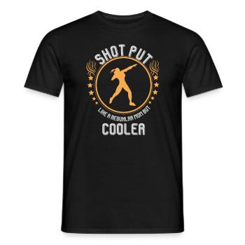 Shot Put I Athletics Discus Thrower Motif - Men's T-Shirt - black - Front - AI Model Male 178 light (178cm)