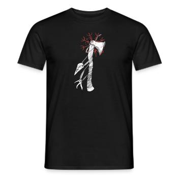 Viking Axe I Walhalla Asgard Motif for Teutons - Men's T-Shirt - black - Front - AI Model Male 178 light (178cm)