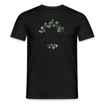 Eucalyptus Flower Wreath I Team Bridal Wedding Boho - Men's T-Shirt - black - Front - AI Model Male 178 light (178cm)