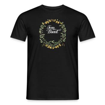 Team Braut I Blumenkranz Hochzeit Boho Stil - Männer T-Shirt - Schwarz - Vorne - AI Model Male 178 light (178cm)