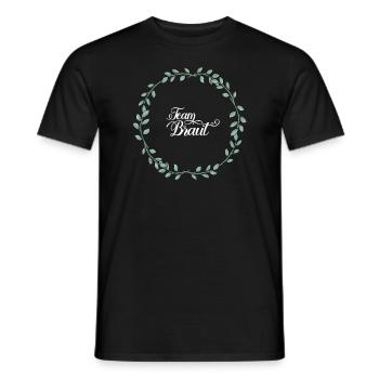 Team Braut I Blumenkranz Hochzeit Boho Stil - Männer T-Shirt - Schwarz - Vorne - AI Model Male 178 light (178cm)