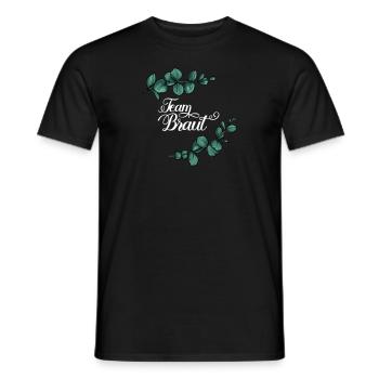 Team Braut I Blumenkranz Hochzeit Boho Stil - Männer T-Shirt - Schwarz - Vorne - AI Model Male 178 light (178cm)