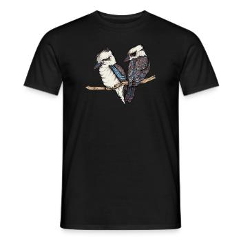 Kookaburra I Eisvogel Naturschutz für Ornithologe - Männer T-Shirt - Schwarz - Vorne - AI Model Male 178 light (178cm)