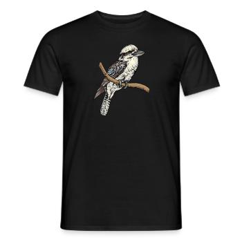 Kookaburra I Eisvogel Naturschutz für Ornithologe - Männer T-Shirt - Schwarz - Vorne - AI Model Male 178 light (178cm)