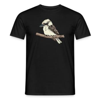 Kookaburra I Eisvogel Naturschutz für Ornithologe - Männer T-Shirt - Schwarz - Vorne - AI Model Male 178 light (178cm)